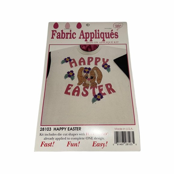 NIP What's New Ltd Fabric Appliques Easter Bunny - Picture 1 of 3